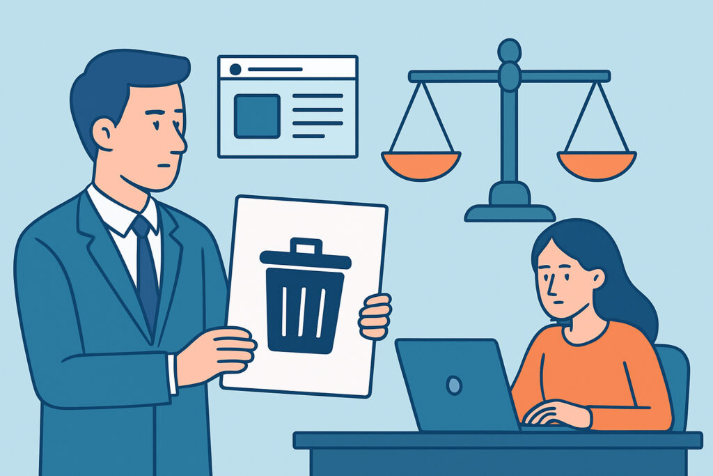Right to Be Forgotten Requests – Reputation and Legal Process
